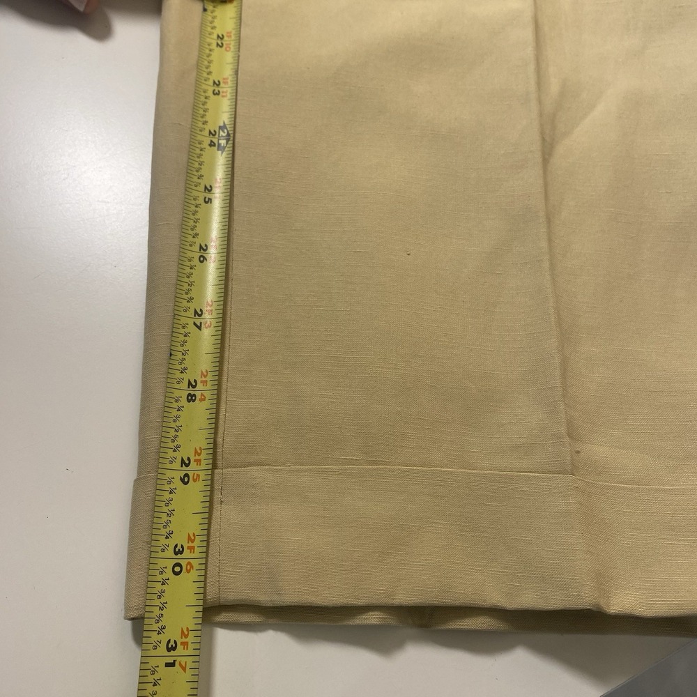 Lauren Ralph Lauren Sz 12 Silk Linen Blend‎ Lined Wide Leg Casual Pants Beige - Picture 7 of 10